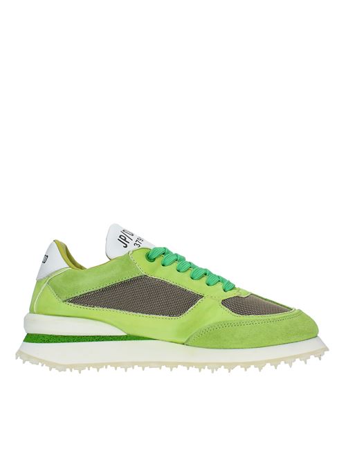 Sneakers in pelle e tessuto JP/DAVID | JP5702 TORA/DAINO/PAPUAVERDE-BIANCO